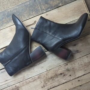 Sanctuary Leather Black Boots with Ombre Chunky Heel Size 8.5 women's